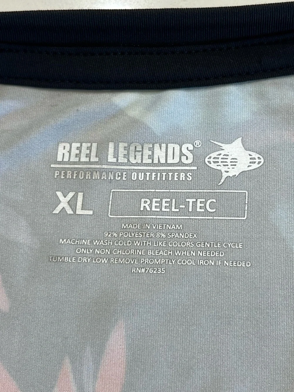 Reel Legends Reel-Tec Colorful Tropical Print Performance Top XL - Picture 3 of 5